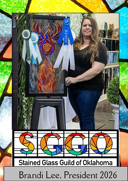 Brandi Hines-Lee, President of Stained Glass Guild of Oklahoma